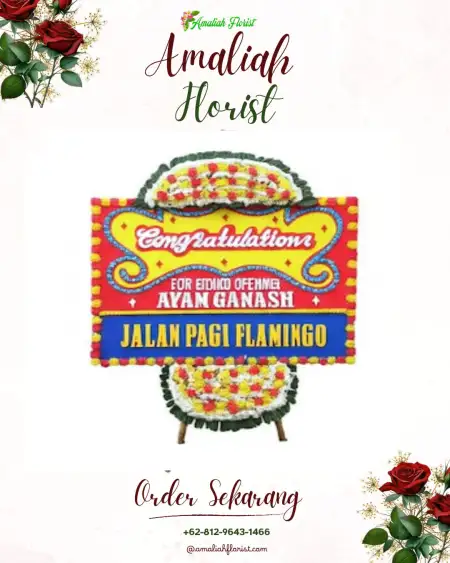 Sewa Papan Bunga Leihitu Barat